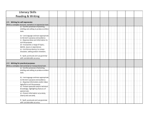 VCAL Student Tracking - Literacy