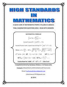DK & JC's Maths P2 Pamphlet