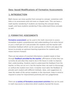 Data-based Modifications of Formative Assessments 