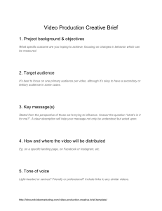 VideoProductionCreativeBrief