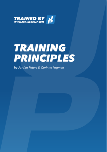 Training Principles by Jordan Peters and Corrine Ingman