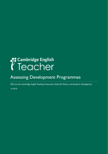 Assessing development programmes