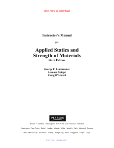 sample solution Applied Statics and Strength of Materials -6th edition-George Limbrunner 1