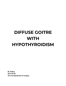 Diffuse Goitre with Hypothyroidism