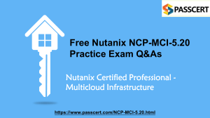 Nutanix Multicloud Infrastructure (NCP-MCI) NCP-MCI-5.20 Dumps