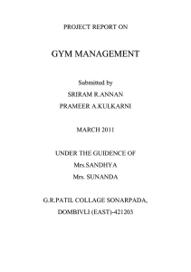 GYM-Management-system-project-report