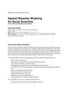 Workshop Applied Bayesian Modeling