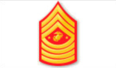Sergeant of the Marine corps 
Three stripes 2 stars on either side of the marine corps emblem four rockers